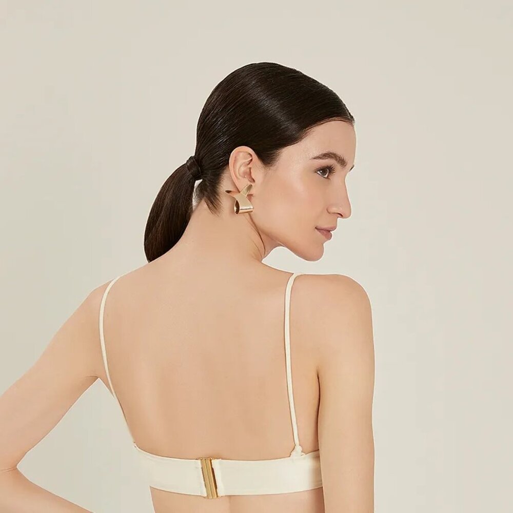 Basic Bikini Top Halter Off White - image 2